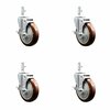 Service Caster Assure Parts 190PUBPRC4P Replacement Caster Set with Brakes, 4PK ASS-SCC-SQ20S514-PPUB-MRN-TLB-34-4